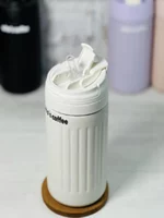 تراول ماگ دو حالته راه راه دارای درب آسان نوش و نی دار - Image 4